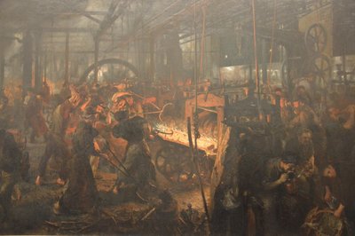 The Iron Rolling Mill by Adolph Menzel